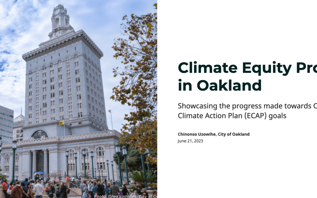 Alumni, Chinonso Uzowihe, Develops Oakland Climate Equity Story Map